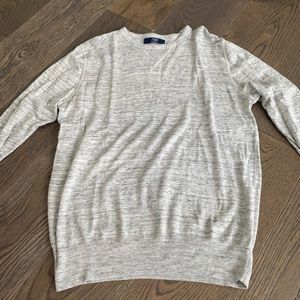 J Crew Crewneck Sweater Heathered Gray 100% Cotton